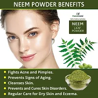 Humanveda Herbal  Natural Neem Leaves Powder (Azadirachta Indica) For Face Pack And Hair, Pimple-Free Clear Skin, Silky hair  Chemical Free Hair Cleanser For Healthy Hair, 100g-thumb3