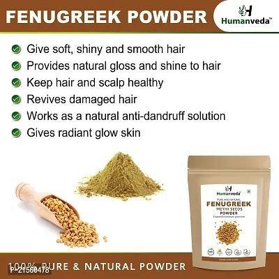 Humanveda Natural Fenugreek Methi Powder For Hair Care - (TRIGONELLA FOENUM), 100g-thumb3