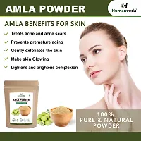 Humanveda Natural  Herbal Hibiscus + Amla + Neem Powder For Hair  Skin Treatment, Hair Growth, Dandruff, Nourishment (100g x 3 = 300g )-thumb3