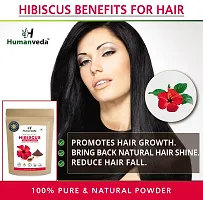 Humanveda Pure  Natural Hibiscus Flower Powder (Hibiscus Rosa-Sinensis) - For Hair  Skin Care, Face Pack  Tea, (100g*2=200g)-thumb2