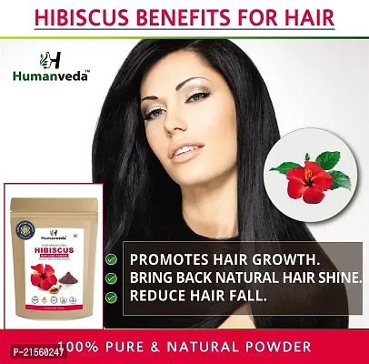 Humanveda Pure  Natural Hibiscus Flower Powder (Hibiscus Rosa-Sinensis) - For Hair  Skin Care, Face Pack  Tea, (100g*2=200g)-thumb3