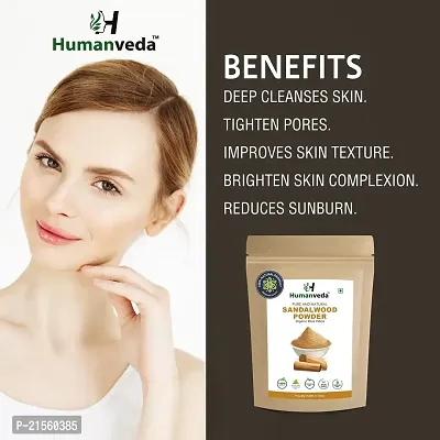 Humanveda Natural  Herbal Sandalwood Powder (Chandan Powder) For Face, Skin Whitening, Facial, Skin Care, Face mask, Each 100g (Pack 2)-thumb4