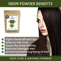 Humanveda Herbal  Natural Neem Leaves Powder (Azadirachta Indica) For Face Pack And Hair, Pimple-Free Clear Skin, Silky hair  Chemical Free Hair Cleanser For Healthy Hair, 100g-thumb2
