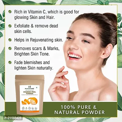 Humanveda Natural Orange Peel Powder | Citrus Aurantium | For Skin Whitening, Glowing Face  Skin Care, Vitamin C and Antioxidants Add Glow, Cruelty-free And Vegan, 100*2=200gm-thumb4