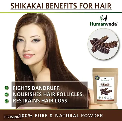 Humanveda Natural and Pure Shikakai Powder (Acacia Concinna) for Hair Pack [100g] | Excellent Hair Conditioner  Cleanser-thumb4