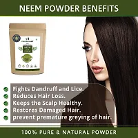 Humanveda Naturals Pure Neem Leaves Powder (Azadirachta Indica/ Indian Lilac) For Pimple-free Clear Skin, silky  Hair Cleanser,(Sun Dried  Stemless), (100g+100g=200g)-thumb2