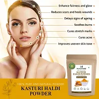 Humanveda Pure  Natural Wild Turmeric Powder/ Kasturi Manjal Powder/ Kasthuri Haldi Powder/ Curcuma Aromatica/Jangli Haldi For Skin Glowing, Face Beauty, 100g-thumb2