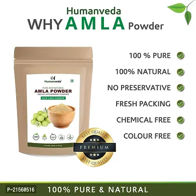 Humanveda Natural  Herbal Hibiscus + Amla + Neem Powder For Hair  Skin Treatment, Hair Growth, Dandruff, Nourishment (100g x 3 = 300g )-thumb5