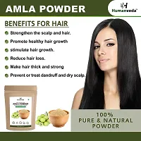 Humanveda Pure  Natural Amla (Indian Gooseberry), Bhringraj (Eclipta Alba), Methi (Fenugreek), And Hibiscus (Rosa-Sinensis) Powder For Hair  Skin Treatment,(Pack of 4,100g each, Total 400g Pack)-thumb2