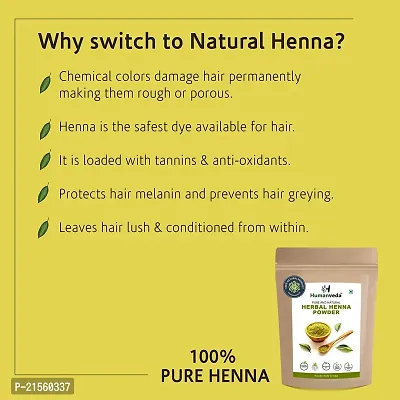 Humanveda Natural Henna Powder - Mehandi - 100*2=200gm - For All Hair Types, Control Hair Fall  Repairs Damaged Hair | Hair Colour |-thumb5