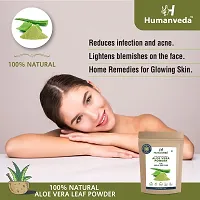 Humanveda Natural  Herbal Aloe Vera Leaf (Aloe Barbadensis) Powder For Face  Hair Care, Hydrating, Moisturizing, Soothing Skin, 100g-thumb3