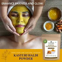 Humanveda Pure  Natural Wild Turmeric Powder/ Kasturi Manjal Powder/ Kasthuri Haldi Powder/ Curcuma Aromatica/Jangli Haldi For Skin Glowing, Face Beauty, 100g-thumb1