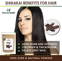 Humanveda Herbal  Natural Shikakai Powder (Acacia Concinna), Cleanser, Hair Pack Powder for Damaged  Weak Hair, Rejuvenates  Refreshes Scalp, Natural Hair 100g-thumb2