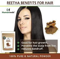 Humanveda Pure  Nature Amla, Reetha, Shikakai, Bhringraj  Hibiscus Powder for Hair Care | Aritha | Soapnuts | Indian Gooseberry | Eclipta alba | Rosa Sinensis/Gudhal | (Pack of 5, 100g each, 500g)-thumb2