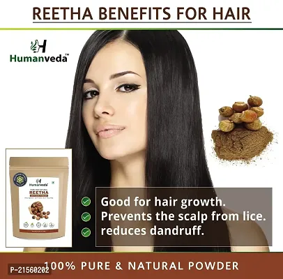 Humanveda Pure  Nature Amla, Reetha, Shikakai, Bhringraj  Hibiscus Powder for Hair Care | Aritha | Soapnuts | Indian Gooseberry | Eclipta alba | Rosa Sinensis/Gudhal | (Pack of 5, 100g each, 500g)-thumb3