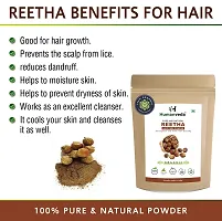 Humanveda Natural Hair Care Powder - Amla Reetha Shikakai, Bhringraj  Indigo Powder | Aritha |Indian Gooseberry powder | Natural Bhringraj Powder | Indigo Powder/ Indigofera tinctoria, (Pack of 5, 100g each, 500g)-thumb3