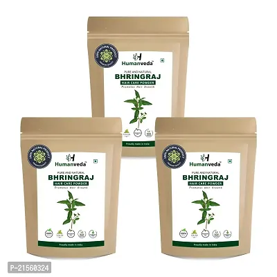 Humanveda Natural  Herbal Bhringraj Powder (Eclipta Alba/False Daisy) For Hair Growth, Nourishment Of Skin And Hair (100 x 3 =300gm)