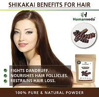 Humanveda Herbal  Natural Shikakai Powder (Acacia Concinna), Cleanser, Hair Pack Powder for Damaged  Weak Hair, Rejuvenates  Refreshes Scalp, Natural Hair 100g-thumb4