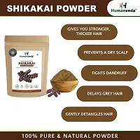 Humanveda Herbal  Natural Shikakai Powder (Acacia Concinna), Cleanser, Hair Pack Powder for Damaged  Weak Hair, Rejuvenates  Refreshes Scalp, Natural Hair 100g-thumb3