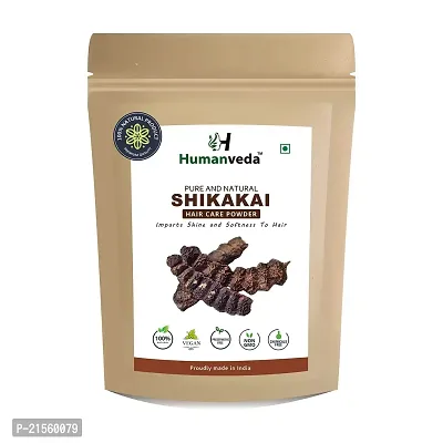 Humanveda Natural and Pure Shikakai Powder (Acacia Concinna) for Hair Pack [100g] | Excellent Hair Conditioner  Cleanser-thumb0