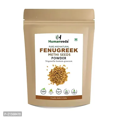 Humanveda Natural Fenugreek Methi Powder For Hair Care - (TRIGONELLA FOENUM), 100g-thumb0