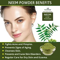 Humanveda Natural  Herbal Neem Leaves Powder (Azadirachta Indica) For Face Pack And Hair, Anti-Pimple And Anti-Bacterial, Chemical Free Hair Cleanser, Each 100g (Pack of 2)-thumb3