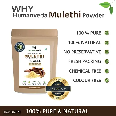 Humanveda Pure  Natural Mulethi Powder (Yashimadhu | Liquorice | Glycyrrhiza glabra) Best For Skin, Hair  Body | Skin Whitening | Each 100g Pack Of 2-thumb5