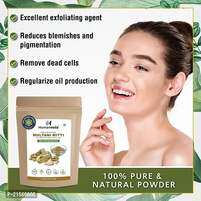 Humanveda Natural  Herbal Multani Mitti Powder For Face, Skin  Hair Lightens  Brightens Skin, Fights Spots  Boosts Glow( Fullers Earth or Bentonite Clay) 200g-thumb5
