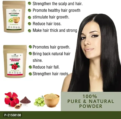 Humanveda Pure  Natural Amla Reetha Shikakai Bhringraj Hibiscus  Neem Powder for Hair  Skin | Hair Mask | Face Pack | For Dry And Frizzy Hair, Glowing Skin (100*6 = 600gm)-thumb4