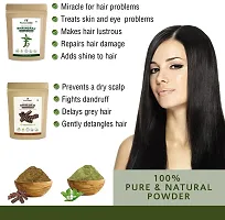 Humanveda Pure  Natural Amla Reetha Shikakai Bhringraj Hibiscus  Neem Powder for Hair  Skin | Hair Mask | Face Pack | For Dry And Frizzy Hair, Glowing Skin (100*6 = 600gm)-thumb4