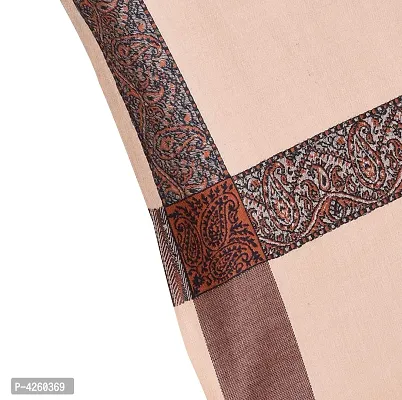 Fashionable Khaki Pashmina Viscose Solid Shawl For Men-thumb5