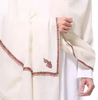Fashionable White Pashmina Viscose Solid Shawl For Men-thumb2