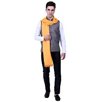 Fashionable Golden Pashmina Viscose Solid Shawl For Men-thumb3