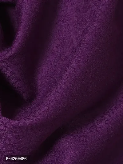 Modern Purple Pashmina Wool Solid Shawl For Men-thumb4