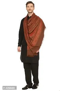 Modern Multicoloured Faux Pashmina Wool Shawl For Men-thumb2