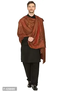 Modern Multicoloured Faux Pashmina Wool Shawl For Men-thumb3