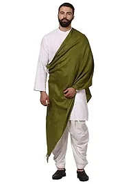 Modern Green Wool Jaquard Woven Shawl For Men-thumb4