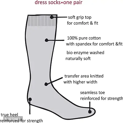 Men's 100% Cotton SCS-901 Calf Socks-thumb2