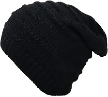 Unisex Black Benie Cap-thumb1