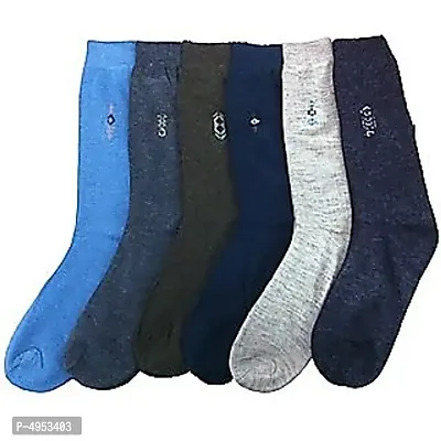 Multicolour Formal Cotton Full Length Socks For Men - Pack Of 6 Pa