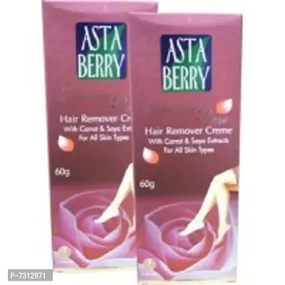 Asta Berry Enchanting Rose Hair Remover Cream, 60 G Pack Of 2