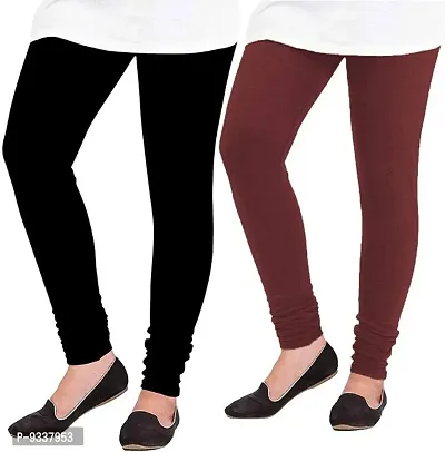 Women?s Winter Warm Leggings(Combo of 2) Black/ Brown-thumb0