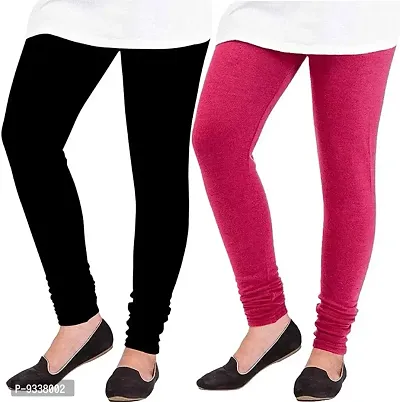 Women?s Winter Warm Leggings(Combo of 2) Black/ Magenta-thumb0