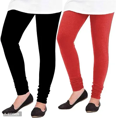 Women?s Winter Warm Leggings(Combo of 2) Black/Red