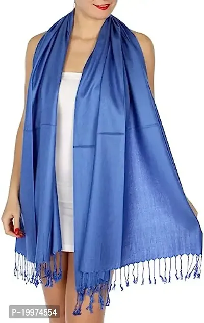 Women Plain shawl Royal blue