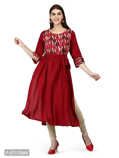 Classic Rayon Printed Kurtis for Women-thumb0