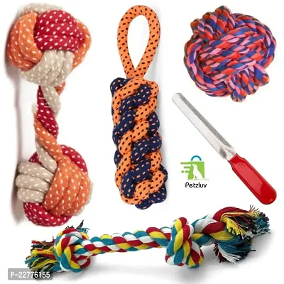 YouHaveDeal Chew Toys for Dog, Rope Toys for Small Medium Breeds Puppy Teething Toys, Tug of War, Heavy Duty Dental Dog Toys - Color May Vary