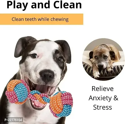 YouHaveDeal Chew Toys, Puppy Toys with Interactive Dog Rope Toys, Dog Rubber Chew Bone, Tug of War Toys and Teeth Cleaning Dog Chew Toys - Color May Vary-thumb5