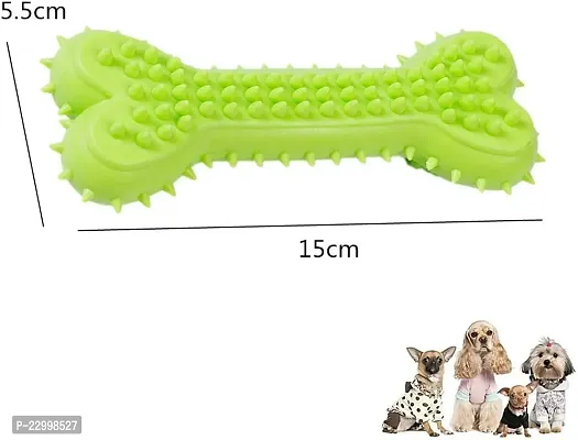 Pack of 2 Dog Toys I Squeaky Chicken + Bone for Dogs I 100% Natural Rubber I Safe  Non-Toxic Chew Toys for Dogs I Puppy Teething  Dental Cleaning for Puppies/Dogs-thumb5