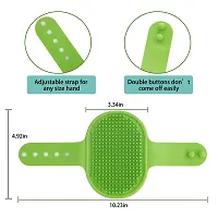 Dog Grooming Kit Bath Brush| | Toothbrush | Pet Grooming Glove for Dogs and Chew Rubber Bone for Dogs - Color May Vary-thumb1